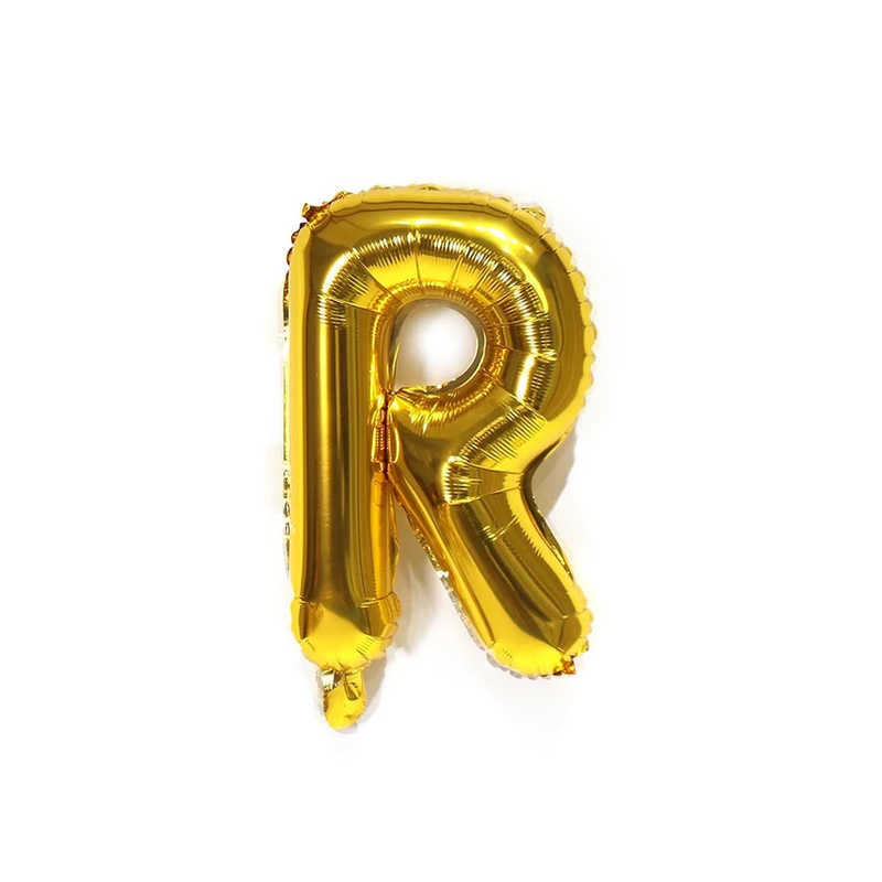 16in Matte Cream A-Z Alphabet Letter Foil Balloon Birthday Party Decor